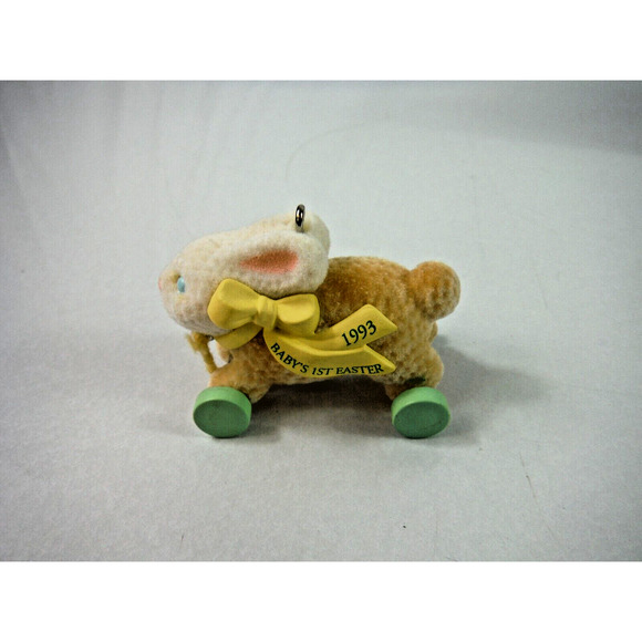 Lot Of 5 Vtg Hallmark Ornaments Pastal Colors Bunnies Chicks - Picture 2 of 4